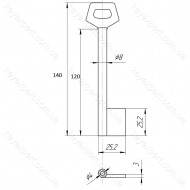 O8 Сейф /L120 /Зміщений лівий/