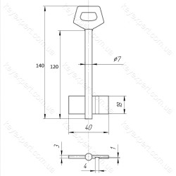 O7 Петрівка /L120мм /фігурна ручка/