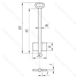 О6 Ростов /лівий /L90мм /фігурна ручка/ О6 Ростов /лівий /L90мм /фігурна ручка/