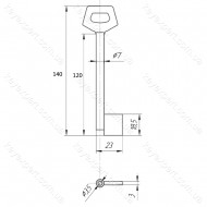 O7 Б/П /L120мм /фігурна ручка/