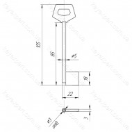 O5 Б/П /L85мм /фігурна ручка/