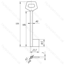 O6 Нижньодніпровськ /L105мм /фігурна ручка/