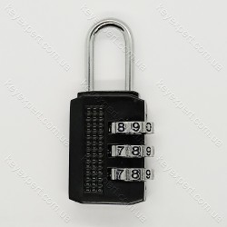 навісний кодовий замок Alex Lock T1025 маленький Чорний (Латунь)