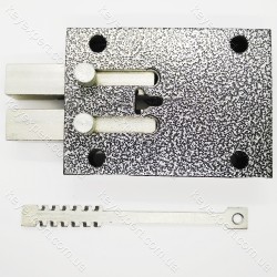 Замок накладний Чернігів рейковий зворотній хід 2 ригель плоский ключ