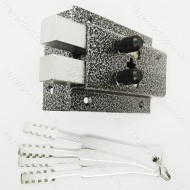 Замок накладний Комаз рейковий зворотний хід 2 ригель плоский ключ